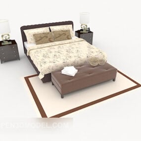 Home Utility Double Bed Furniture 3d model