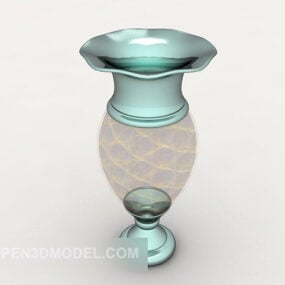 Ev Vazo Dekorasyonu Lowpoly 3d modeli