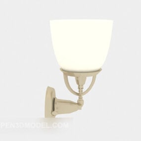 3д модель домашнего настенного светильника с латунным креплением