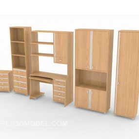 Tủ Quần Áo Gia Đình, Tủ Trưng Bày Model 3d