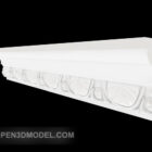 Home white plaster line 3d model