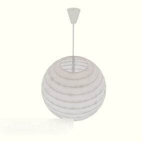 Home White Spherical Chandelier דגם תלת מימד