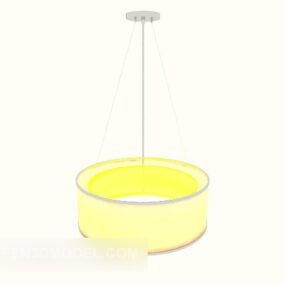 Home Yellow Chandelier Decor 3d model