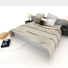 가정 용품 더블 침대 3d 모델