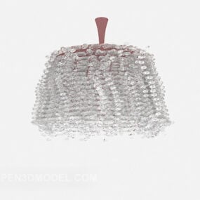 Mô hình đèn chùm pha lê tổ ong 3d