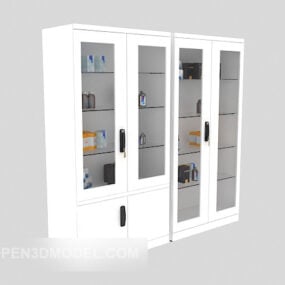3д модель стеклянной двери больничного шкафа