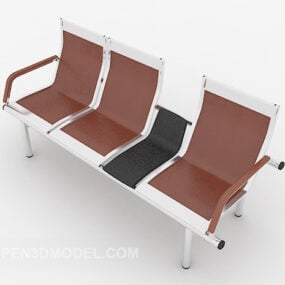 Chaise longue de couloir d'hôpital modèle 3D