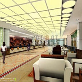 Western Hotel Hall Dekoration 3d-modell