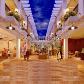 3d модель антикварного інтер'єру готелю Lobby Decor