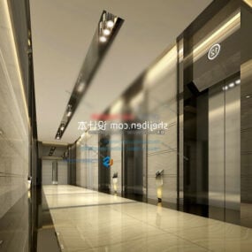 호텔 로비 공간 인테리어 3d 모델