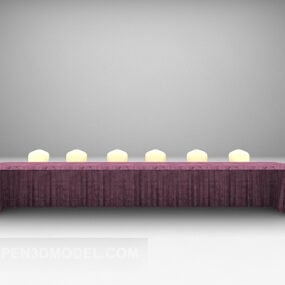 Hotel Conference Table Long Shaped 3d model