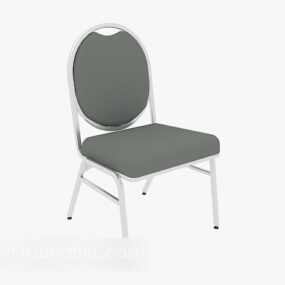 Chaise de salle à manger d'hôtel de couleur grise modèle 3D