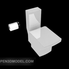 Hotel Flush Toilet 3d model