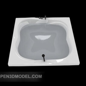 Modello 3d della vasca da bagno comune dell'hotel