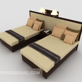 Hotel Hotel Single Bed 3d model
