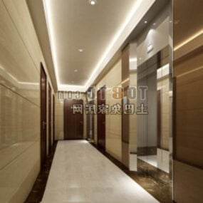 Hotel Room Corridor Moderne interiør 3d-modell