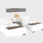 Ensemble de meubles de lit simple pour hôtel