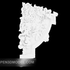 Різьблена гіпсова голова колони 3d модель