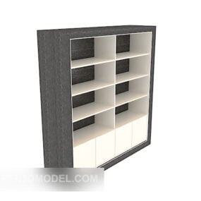 Modern Bedroom Wood Shoe Cabinet 3d model