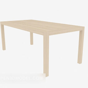 Rectangular Coffee Table Wooden 3d model