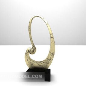 餐桌装饰抽象圆圈雕塑3d模型