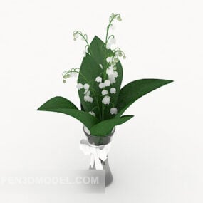 Innendørs blomsterdekorasjon 3d-modell