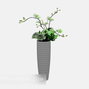Kapalı Bitki Küçük Saksı 3d modeli