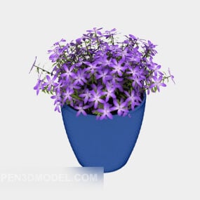 Modello 3d di fiori bonsai in vaso per interni