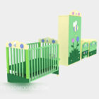 Infant bed with wardrobe