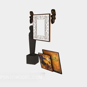 Decorative Photo Frame Black Glass 3d model