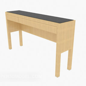 인터뷰 테이블 나무 재료 3d 모델