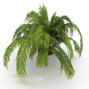 Iron Tree Plant Potted 3d model