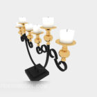 Iron candlestick lamp 3d model