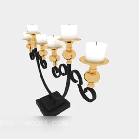 Lampu Tempat Lilin Besi model 3d