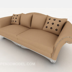 European Home Double Camel Sofa 3d model