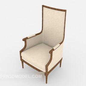 European High-end Elegant Dining Chair 3d model