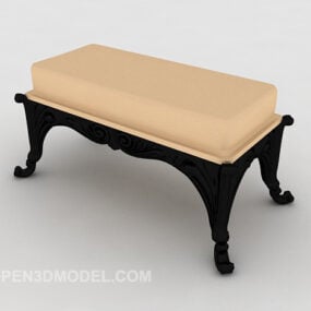 Western European Sofa Stool 3d model