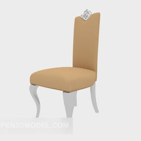 European Home Back Dining Chair 3d model