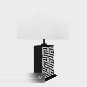 3D model černé a bílé stolní lampy Jane O Home