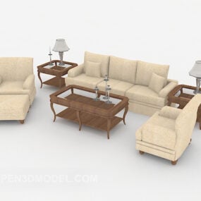 西式家居组合沙发3d模型
