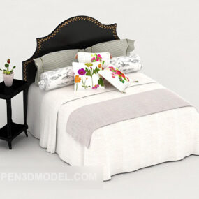 Western Home Double Bed 3d model