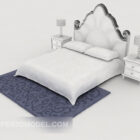 Western Home White Double Bed