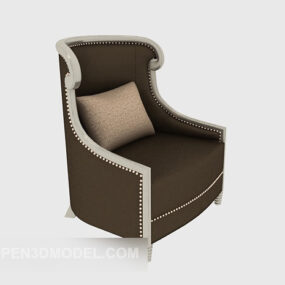Relaksująca pojedyncza sofa Wystrój europejski Model 3D