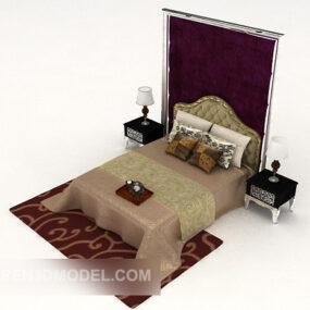 Jane O-style Home Bed Design 3d model
