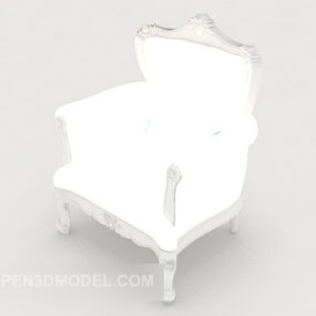 Model 3D białej sofy zachodniej