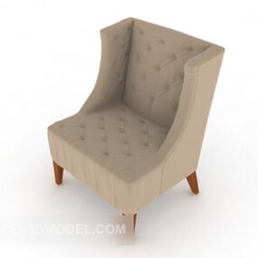 3д модель односпального дивана Джейн О'Брайен Серо-коричневого цвета