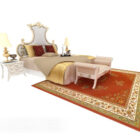 European Furniture Double Bed With Carpet