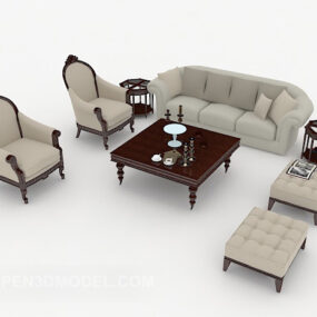 Jasnoszara sofa Western 'brien Model 3D