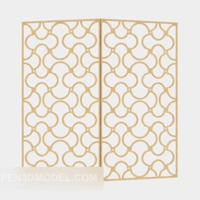 European Partition Carved Screen 3d model