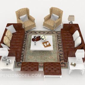 Western Design Style Sofa Furniture 3d model